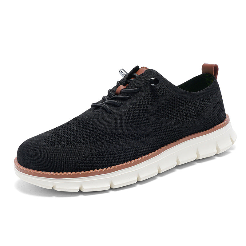 Lightweight Woven Mesh Lace-Up Casual Men’s Shoes – Everyday Comfort with Effortless Style - Fashlot