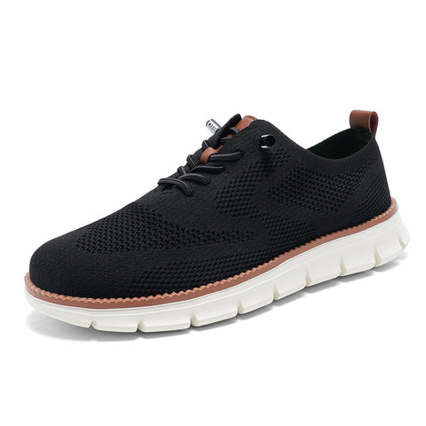 Lightweight Woven Mesh Lace-Up Casual Men’s Shoes – Everyday Comfort with Effortless Style - Fashlot