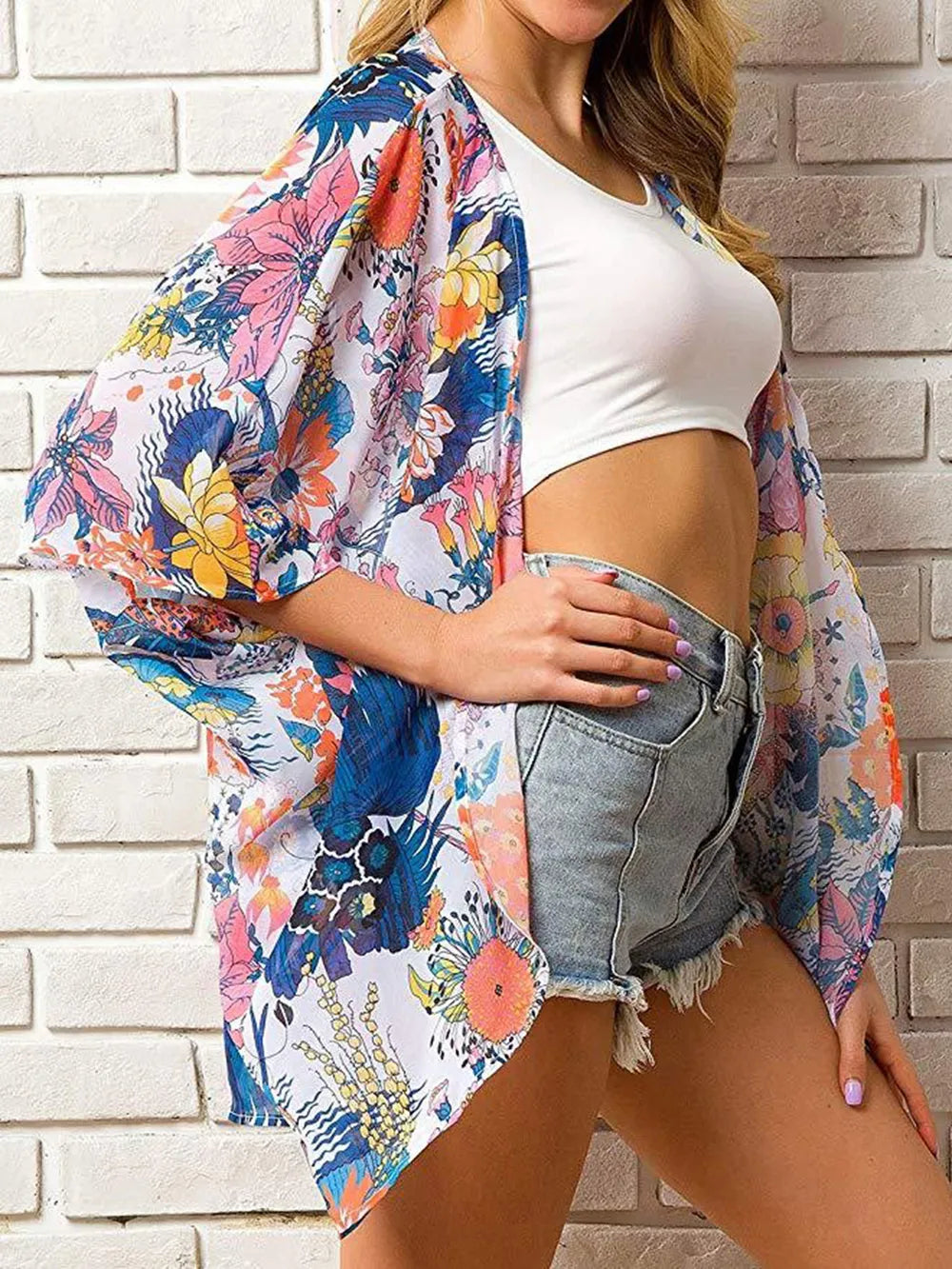 Open Front Half Sleeve Cover-Up – Light, Breezy & Beach-Day Ready - Fashlot