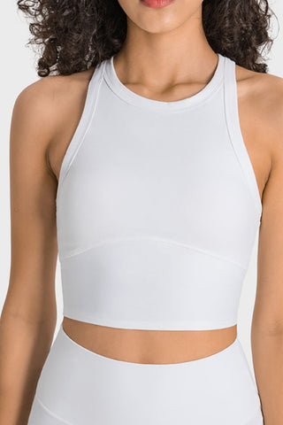 Racerback Cropped Sports Tank for Women – Lightweight Gym & Yoga Top - Fashlot