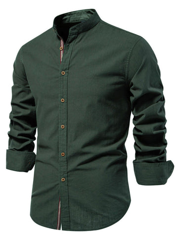 Men’s Full Size Button Down Embroidered Shirt – Plus Size Comfort Meets Classic Style - Fashlot