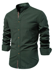 Men’s Full Size Button Down Embroidered Shirt – Plus Size Comfort Meets Classic Style - Fashlot