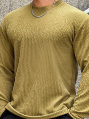 Men's Plus Size Round Neck Long Sleeve T-Shirt - Fashlot