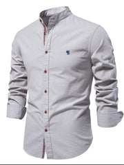 Men’s Full Size Button Down Embroidered Shirt – Plus Size Comfort Meets Classic Style - Fashlot