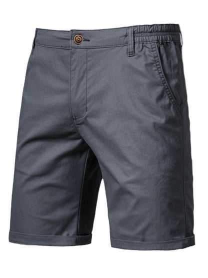 Men's Casual Elastic Waist Shorts with Pockets - Fashlot
