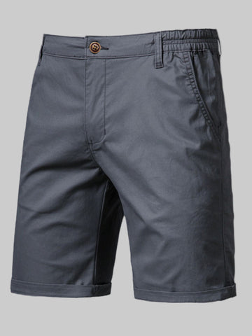 Men's Casual Elastic Waist Shorts with Pockets - Fashlot