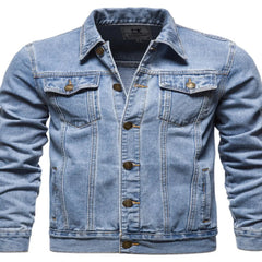 Men’s Button Down Long Sleeve Denim Jacket – Rugged Style & Everyday Comfort LW - Fashlot