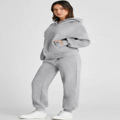 Dropped Shoulder Long Sleeve Hoodie and Pants Active Set - Fashlot