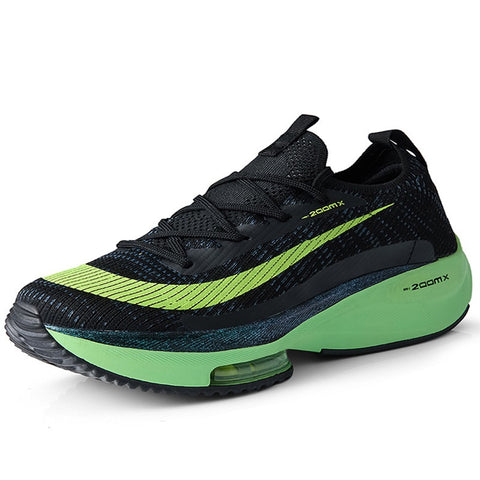 Men’s Air Cushion Running Shoes – Lightweight, Breathable, High-Performance Sneakers Black Green - Fashlot