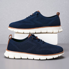 Lightweight Woven Mesh Lace-Up Casual Men’s Shoes – Everyday Comfort with Effortless Style - Fashlot