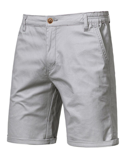 Men's Casual Elastic Waist Shorts with Pockets - Fashlot