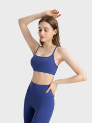 Women’s Crisscross Back Scoop Neck Active Cami – With Removable Pads - Fashlot