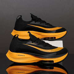 Men’s Air Cushion Running Shoes – Lightweight, Breathable, High-Performance Sneakers Black Yellow - Fashlot