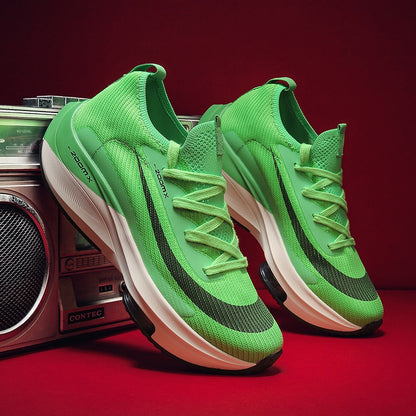 Green Men’s Air Cushion Running Shoes – Lightweight, Breathable, High-Performance Sneakers - Fashlot