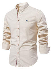 Men’s Full Size Button Down Embroidered Shirt – Plus Size Comfort Meets Classic Style - Fashlot