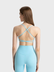 Women’s Crisscross Back Scoop Neck Active Cami – With Removable Pads - Fashlot