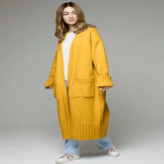 Pocketed Open Front Dropped Shoulder Cardigan for Women - Fashlot