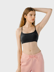 Women’s Crisscross Back Scoop Neck Active Cami – With Removable Pads - Fashlot