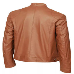 Men's Full Size Zip Up Long Sleeve PU Leather Jacket – Plus Size - Fashlot