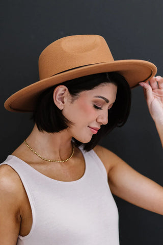 Women's Comfortable Lightweight Stylish Khaki Fedora Hat - Fashlot
