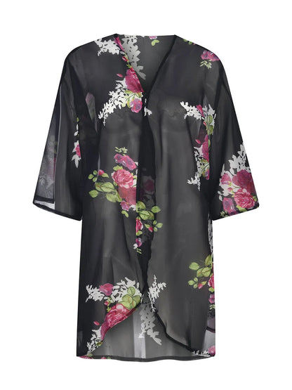 Open Front Half Sleeve Cover-Up – Light, Breezy & Beach-Day Ready - Fashlot