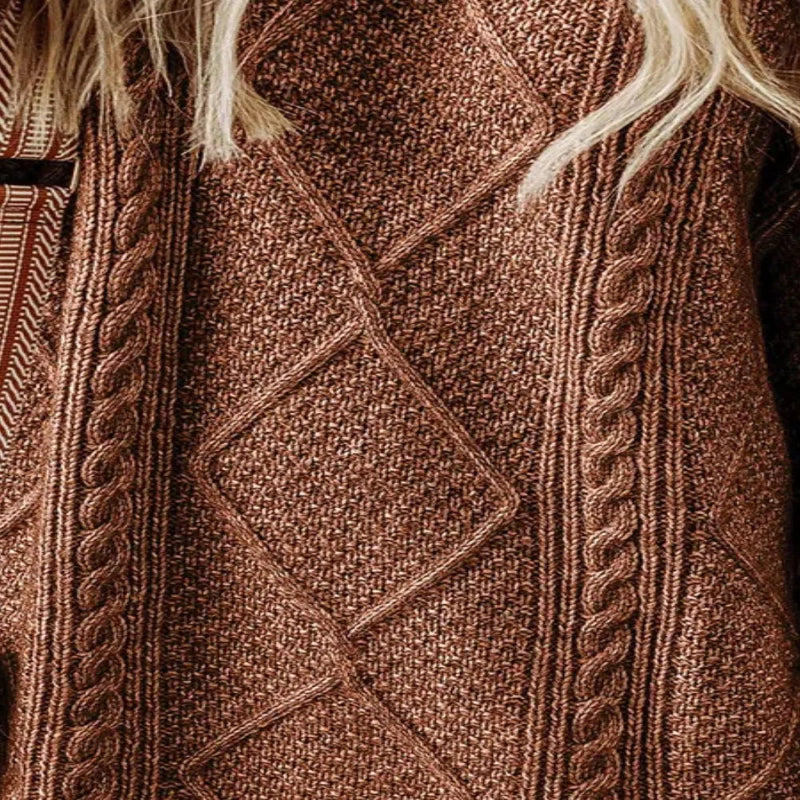 Close-up of a brown textured fabric with intricate patterns - Fasllot