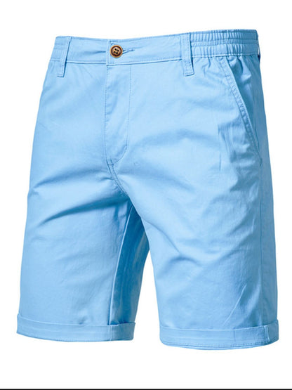 Men's Casual Elastic Waist Shorts with Pockets - Fashlot