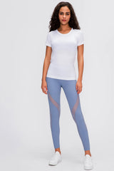 Women's Active T-Shirt – Short Sleeve Round Neck Sports Top for Workouts - Fashlot