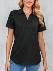 Classic Johnny Collar Short Sleeve T-Shirt - Fashlot 