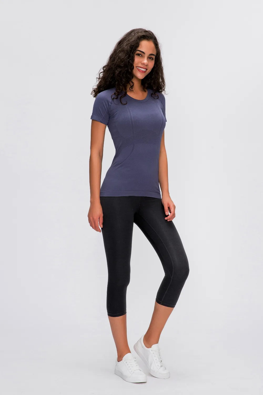 Women's Active T-Shirt – Short Sleeve Round Neck Sports Top for Workouts - Fashlot