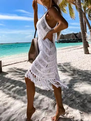 Women’s Fringe Scoop Neck Cover-Up - Fashlot