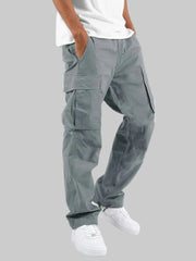 Men’s Full Size Drawstring Cargo Pants Gray – Built for Comfort & Everyday Wear - Fashlot