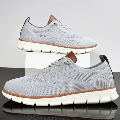 Lightweight Woven Mesh Lace-Up Casual Men’s Shoes – Everyday Comfort with Effortless Style - Fashlot