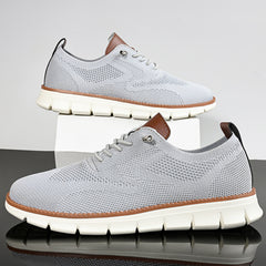 Lightweight Woven Mesh Lace-Up Casual Men’s Shoes – Everyday Comfort with Effortless Style - Fashlot