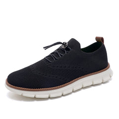 Lightweight Woven Mesh Lace-Up Casual Men’s Shoes – Everyday Comfort with Effortless Style - Fashlot