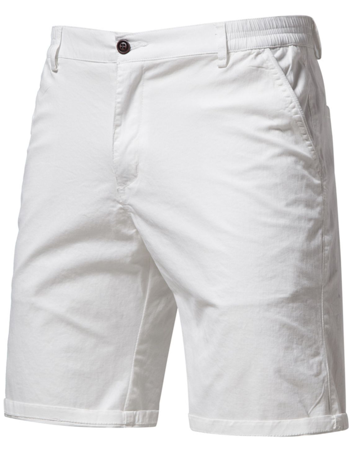 Men's Casual Elastic Waist Shorts with Pockets - Fashlot