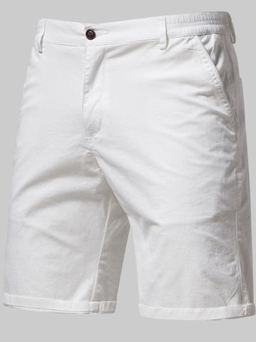 Men's Casual Elastic Waist Shorts with Pockets - Fashlot