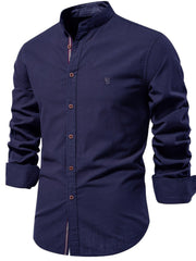 Men’s Full Size Button Down Embroidered Shirt – Plus Size Comfort Meets Classic Style - Fashlot