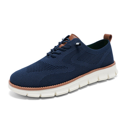 Lightweight Woven Mesh Lace-Up Casual Men’s Shoes – Everyday Comfort with Effortless Style - Fashlot