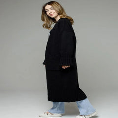 Pocketed Open Front Dropped Shoulder Cardigan for Women - Fashlot