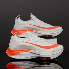 Men’s White Orange Air Cushion Running Shoes – Lightweight, Breathable, High-Performance Sneakers - Fashlot