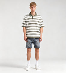 Vintage Wash Herringbone Denim Shorts - Fashlot