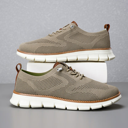 Lightweight Woven Mesh Lace-Up Casual Men’s Shoes – Everyday Comfort with Effortless Style - Fashlot