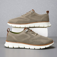 Lightweight Woven Mesh Lace-Up Casual Men’s Shoes – Everyday Comfort with Effortless Style - Fashlot