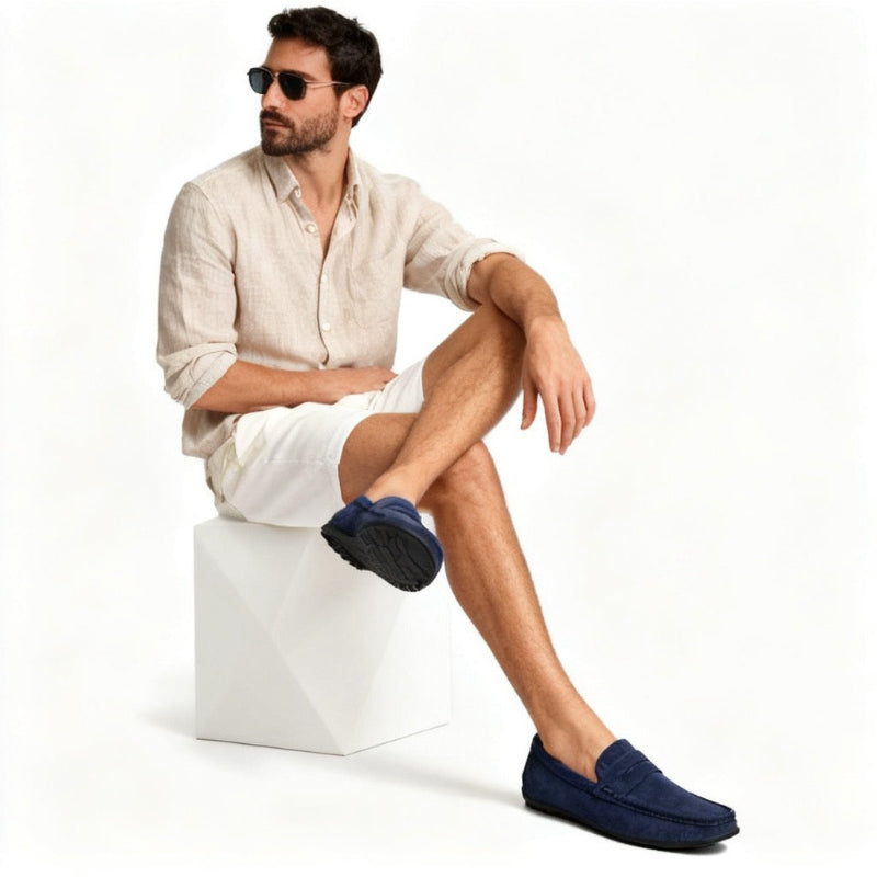 Suede Penny Loafers - Fashlot