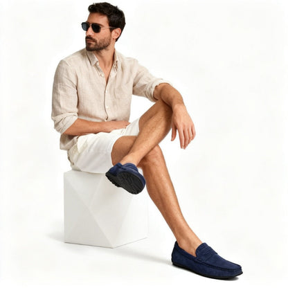 Suede Penny Loafers - Fashlot