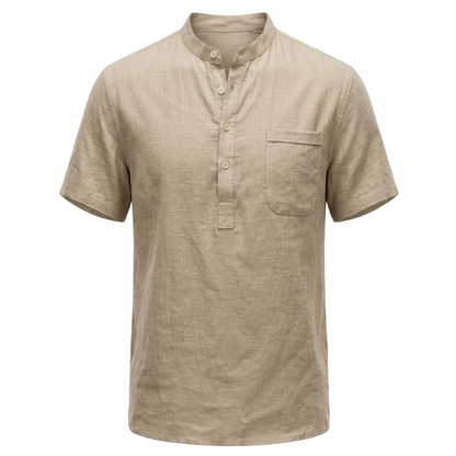 khaki linen shirt - fashlot