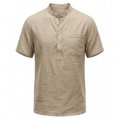 khaki linen shirt - fashlot