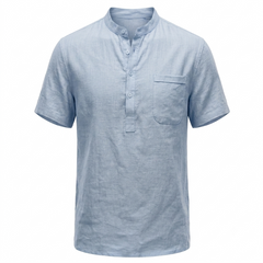 light blue linen shirt - fashlot