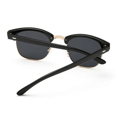 Unisex Retro Polarized Sunglasses – Semi-Rimless, UV400, Classic Style - Fashlot 